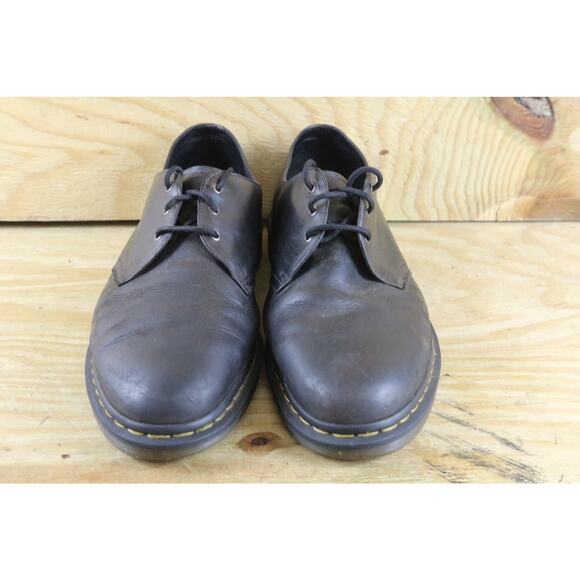 Doc Dr Martens Shoes Mens 14 Black Leather Oxfords Lace Ups - Picture 2 of 8